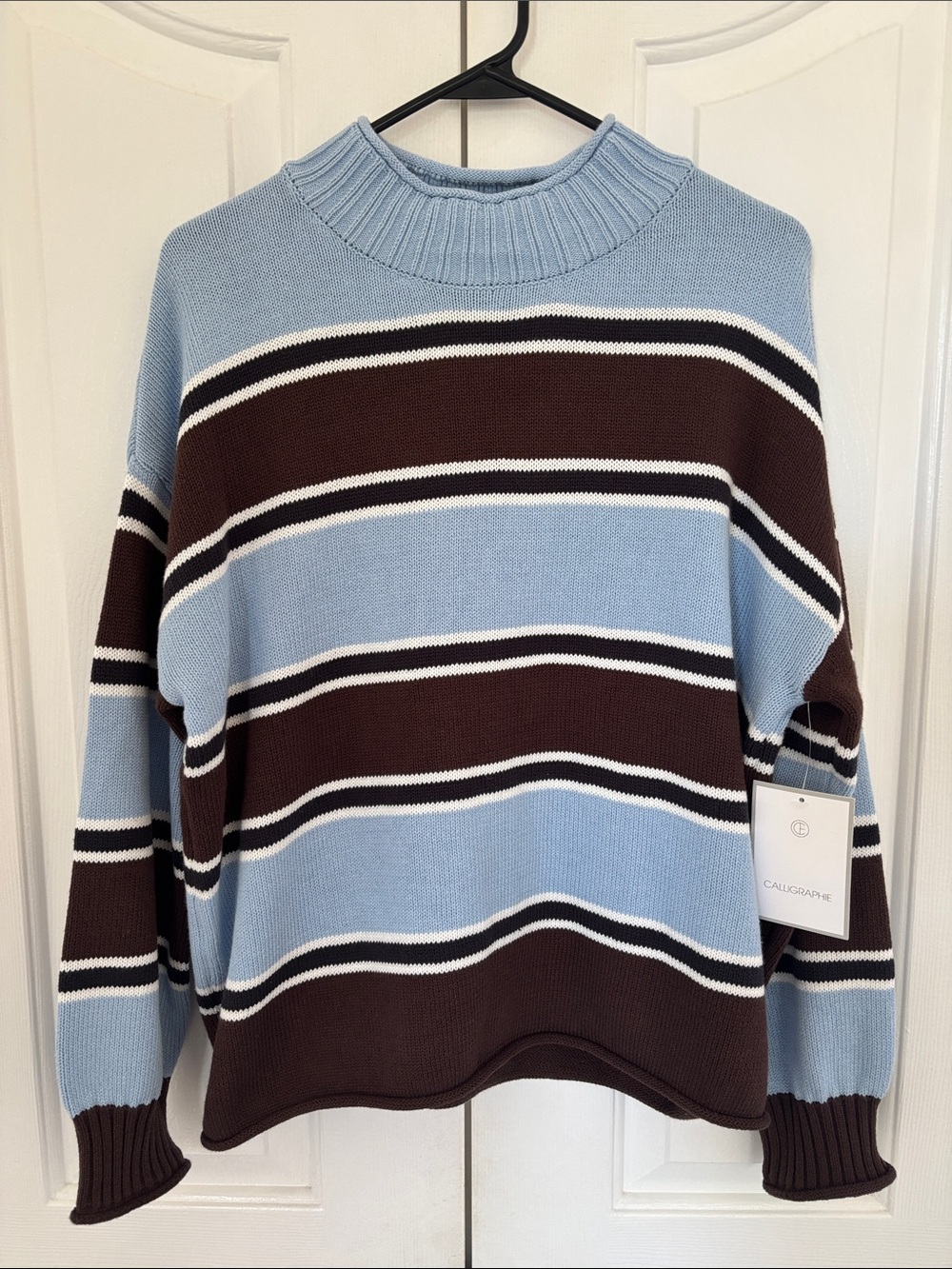 NWT Striped Roll Neck Fall Sweater